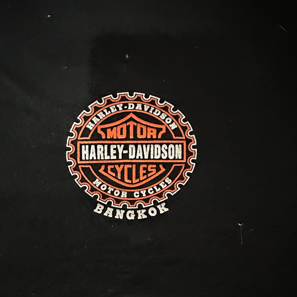 Harley-Davidson Black and Orange Logo Tee - Picture 3 of 5